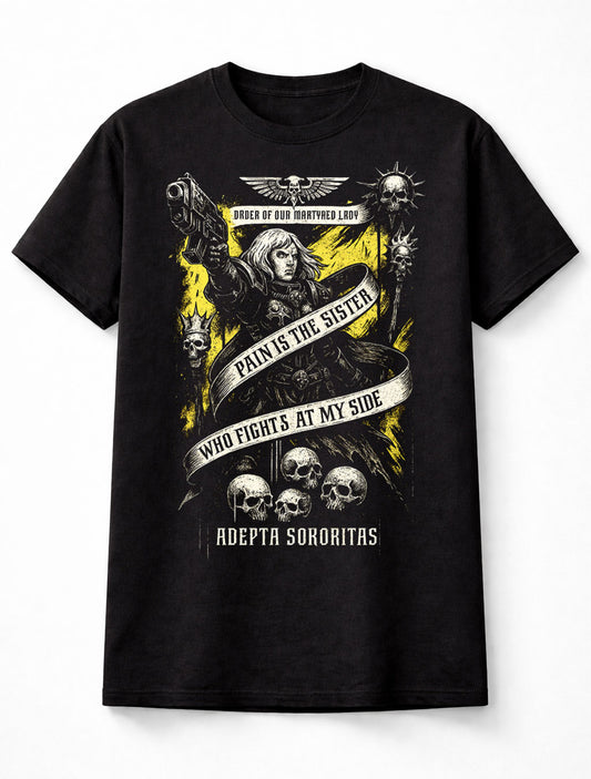 Adepta Sororitas Warhammer 40K T-Shirt Grimdark Gothic Unisex Black Graphic Tee