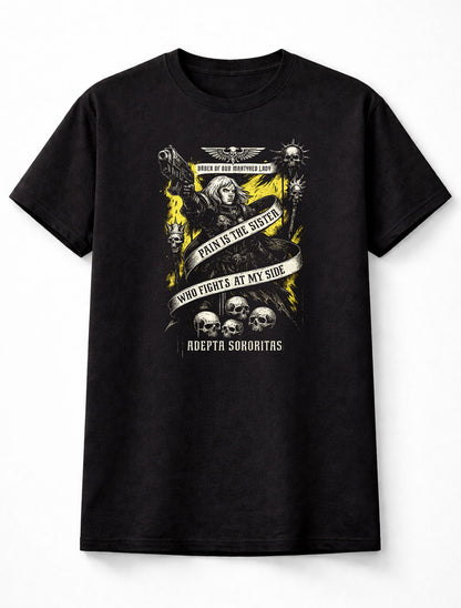 Adepta Sororitas Warhammer 40K T-Shirt Grimdark Gothic Unisex Black Graphic Tee