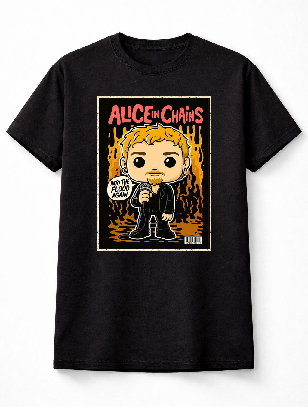 Alice In Chains T-Shirt Grunge Rock Band Unisex Black Graphic Tee