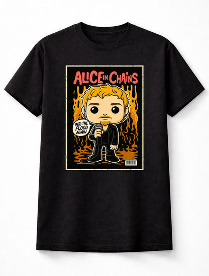 Alice In Chains T-Shirt Grunge Rock Band Unisex Black Graphic Tee