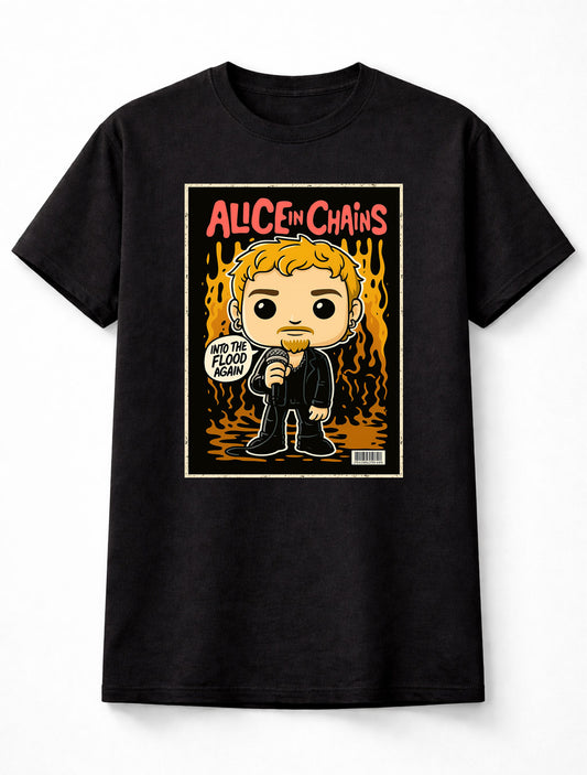 Alice In Chains T-Shirt Grunge Rock Band Unisex Black Graphic Tee