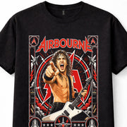 Airbourne Australian Hard Rock Band Guitar Music Black Unisex T-Shirt