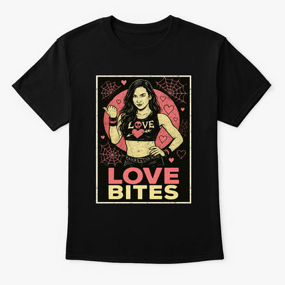 AJ Lee Love Bites Retro Wrestling Unisex T-Shirt Classic Fan Graphic Tee
