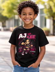 AJ Lee Crazy Chick Love Bites Cartoon Punk Girl WWE Wrestling Unisex T-Shirt