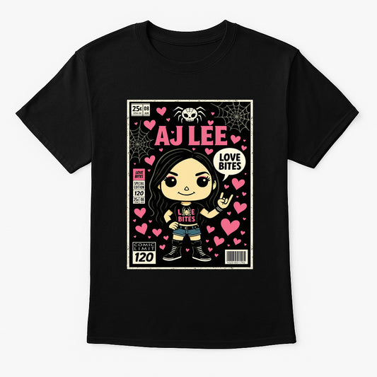 AJ Lee “Love Bites” Pop Comic Edition Unisex T-Shirt –Classic Diva Fan Tee
