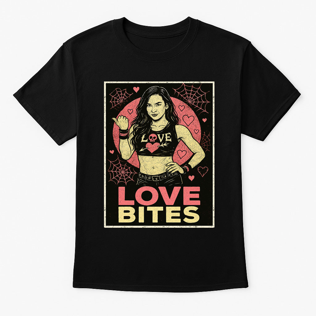 AJ Lee Love Bites Retro Wrestling Unisex Adults & Kids T-Shirt