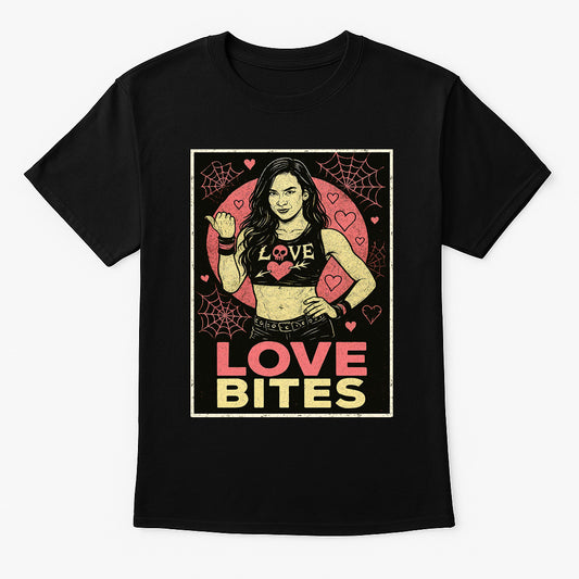 AJ Lee Love Bites Retro Wrestling Unisex Adults & Kids T-Shirt