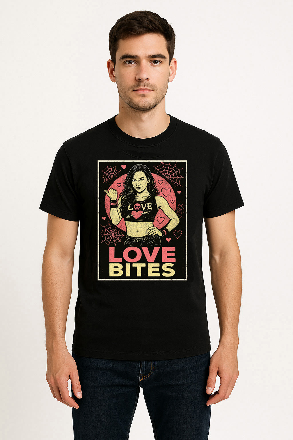 AJ Lee Love Bites Retro Wrestling Unisex Adults & Kids T-Shirt
