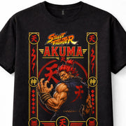 Street Fighter Akuma Fighting Game Demon Warrior Black Unisex T-Shirt