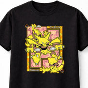 Alakazam Psychic Pokémon T-Shirt Retro Anime Unisex Black Graphic Tee