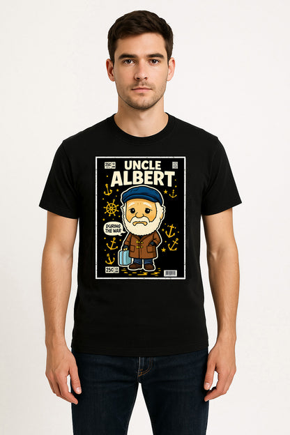 Uncle Albert “During the War” Retro Comic Tee – Classic British Sitcom Inspired T-Shirt