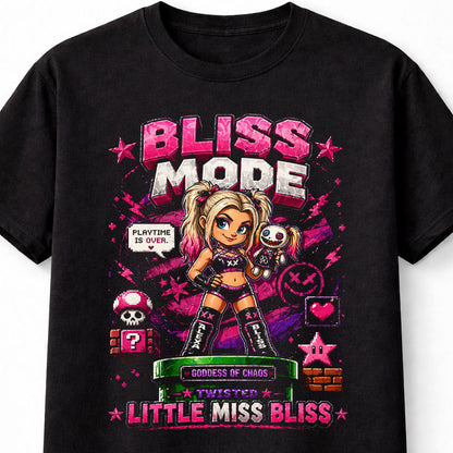 Alexa Bliss Bliss Mode Wrestling T-Shirt Mario Nintendo Style Goddess Of Chaos Pixel Fan Tee Adults & Kids Unisex T-Shirt