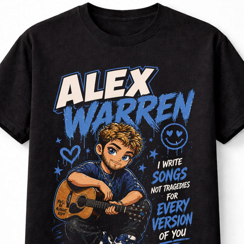 Alex Warren Little Orphan Alex Live Tour Singer Songwriter Pop Music Lyrics Graphic Unisex T-Shirt