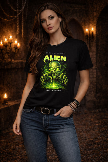 Alien Skull Slime Unisex Toxic Gothic Graphic T-Shirt Dark Sci-Fi Tee