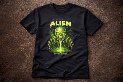 Alien Skull Slime Unisex Toxic Gothic Graphic T-Shirt Dark Sci-Fi Tee
