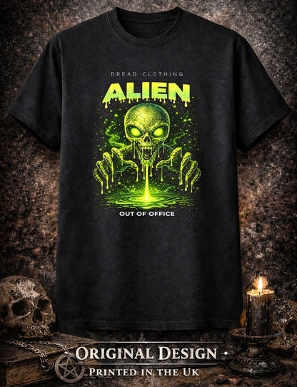 Alien Skull Slime Unisex Toxic Gothic Graphic T-Shirt Dark Sci-Fi Tee