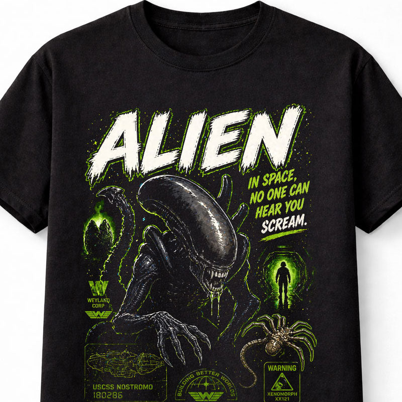 Alien Xenomorph Horror Movie Weyland Yutani Nostromo Unisex T-Shirt