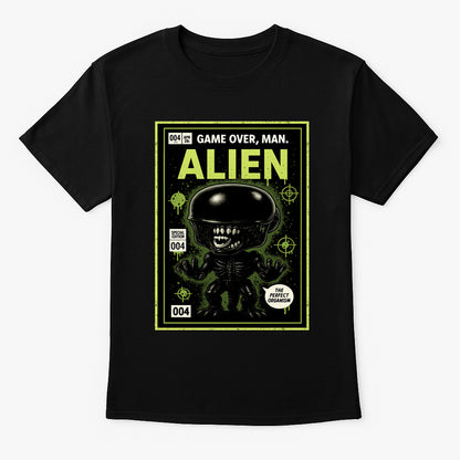 Alien “Game Over, Man” Comic Style Graphic Tee – Retro Sci-Fi Horror T-Shirt for Classic Movie Fans