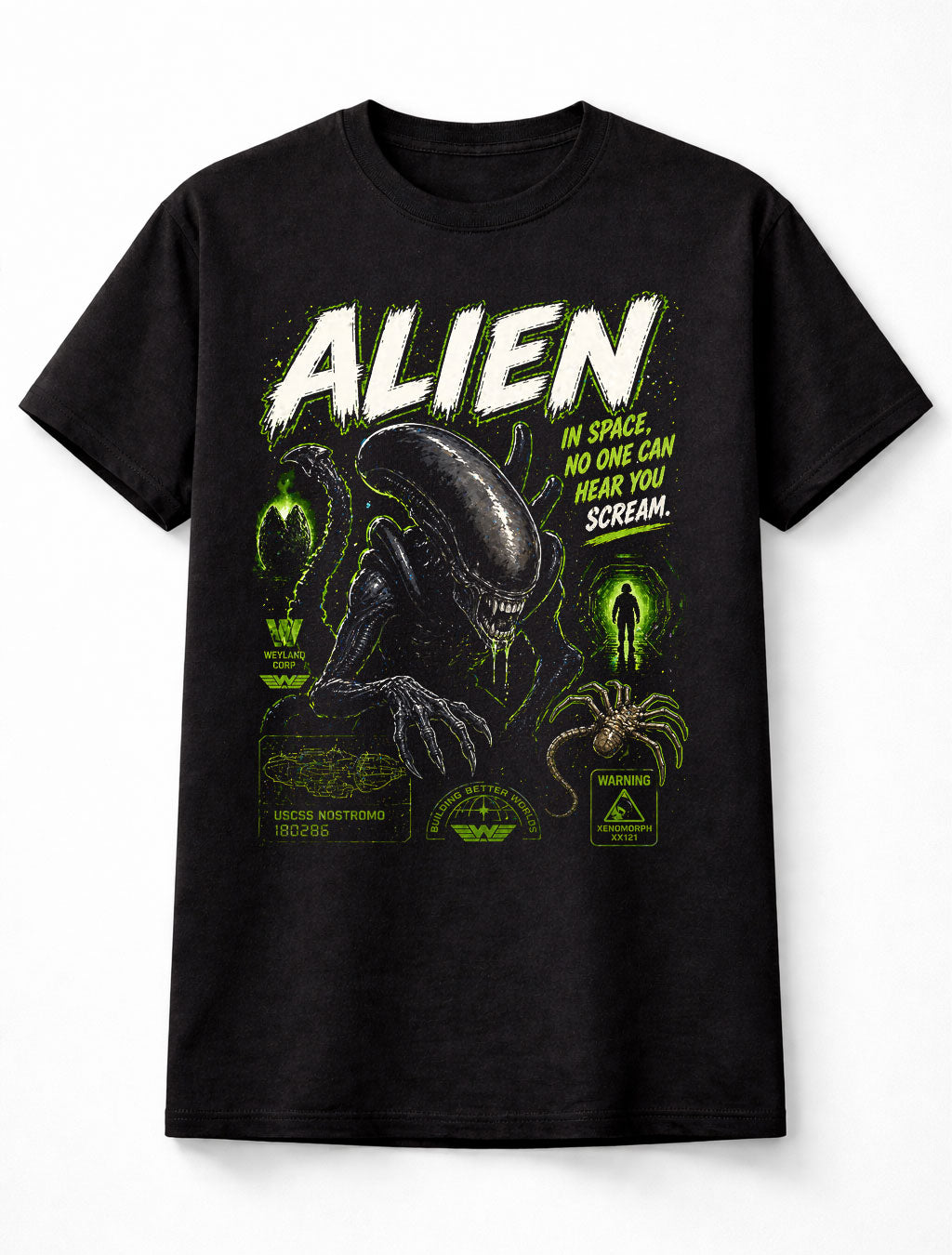 Alien Xenomorph Horror Movie Weyland Yutani Nostromo Unisex T-Shirt