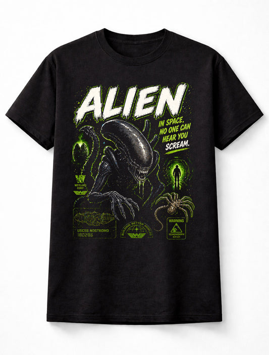 Alien Xenomorph Horror Movie Weyland Yutani Nostromo Unisex T-Shirt
