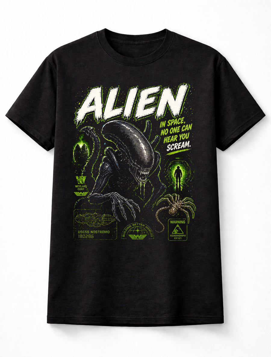 Alien Xenomorph Horror Movie Weyland Yutani Nostromo Unisex T-Shirt