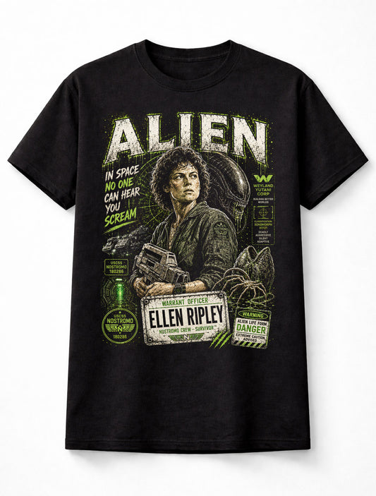 Alien Ellen Ripley Xenomorph Nostromo Sci-Fi Horror Unisex T-Shirt