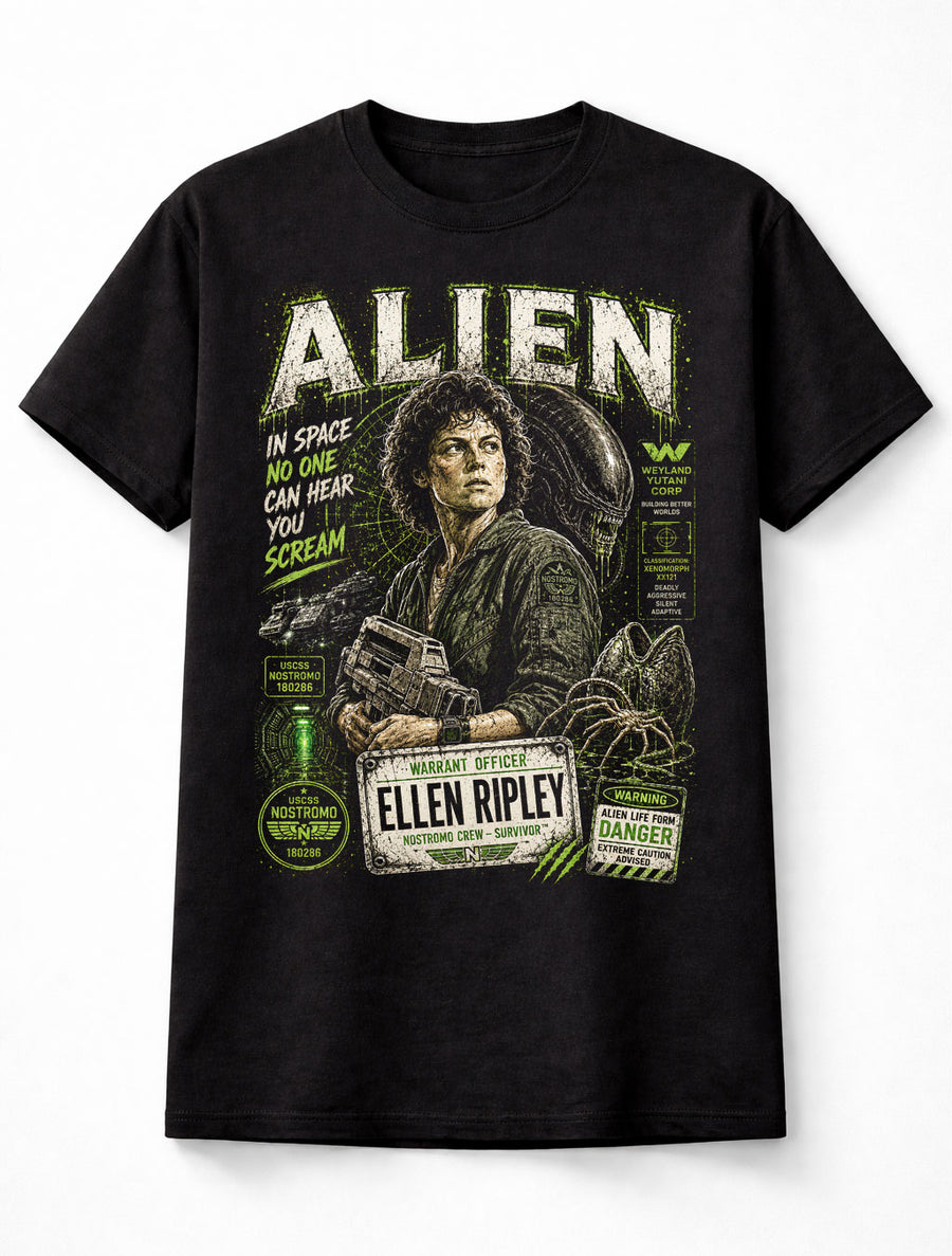 Alien Ellen Ripley Xenomorph Nostromo Sci-Fi Horror Unisex T-Shirt