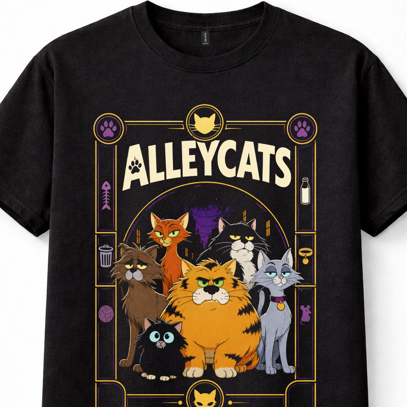 Alleycats Ricky Gervais TV Comedy Series Cartoon Cats British Unisex T-Shirt