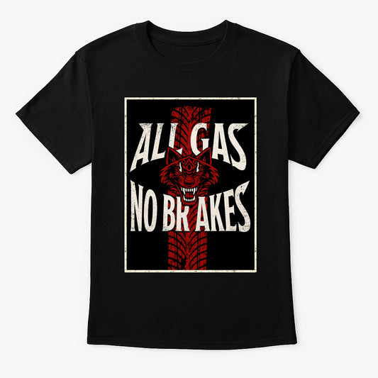 Jacob Fatu T-Shirt All Gas No Brakes Wrestling WWE Retro Unisex Black Graphic Tee
