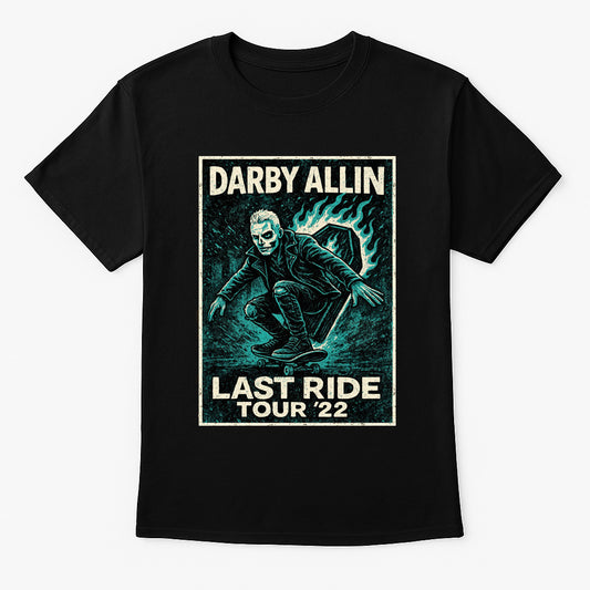 Darby Allin "Last Ride Tour '22" Unisex T-Shirt – Skateboarding Coffin Punk Graphic Tee