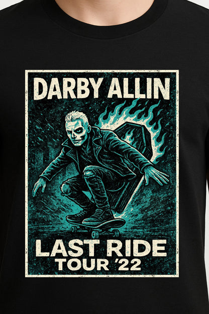 Darby Allin "Last Ride Tour '22" Unisex T-Shirt – Skateboarding Coffin Punk Graphic Tee