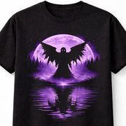 Angel Purple Moon Gothic Fantasy Horror Graphic Unisex T-Shirt