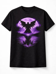 Angel Purple Moon Gothic Fantasy Horror Graphic Unisex T-Shirt