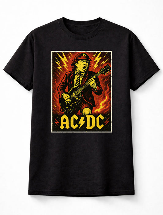 AC/DC Angus Young The Schoolboy Rocker High Voltage Legend Adults & Kids Unisex T-Shirt