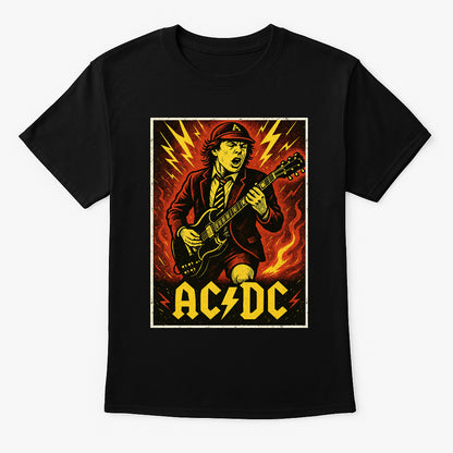 AC/DC – Angus Young Unisex T-Shirt Classic Rock Band Merch Tee