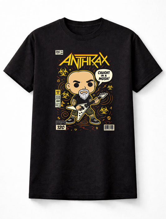Scott Ian Anthrax T-Shirt Thrash Metal Mosh Unisex Black Graphic Tee