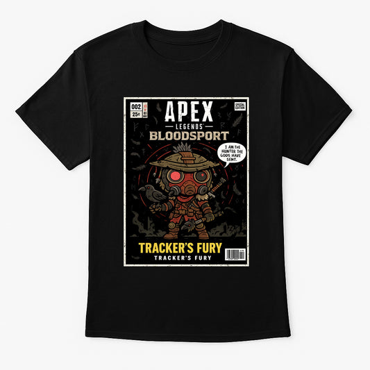 Apex Legends Bloodhound “Tracker’s Fury” Unisex T-Shirt – Bloodsport Hunter Retro Comic Tee