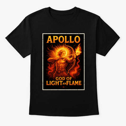 Apollo God of Light and Flame Unisex Mythology T-Shirt