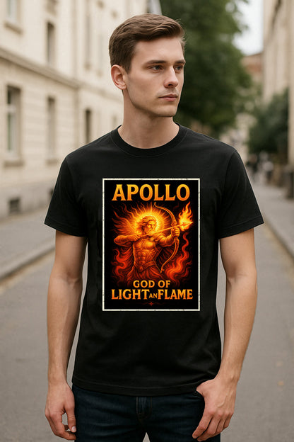 Apollo God of Light and Flame Unisex Mythology T-Shirt