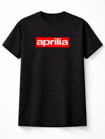 Aprilia Motorcycle Logo Graphic T-Shirt Italian Racing Brand Motorbike Fan Tee Minimal Streetwear Design Unisex Shirt for Adults & Kids