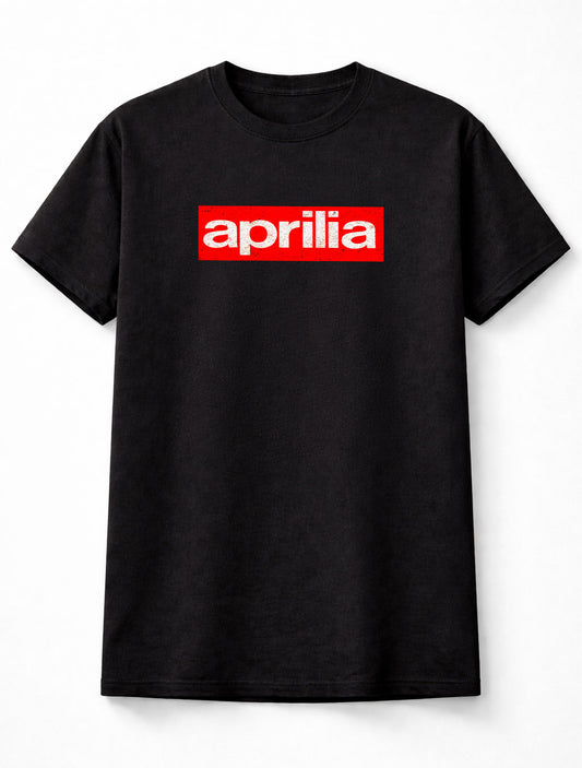 Aprilia Motorcycle Logo Graphic T-Shirt Italian Racing Brand Motorbike Fan Tee Minimal Streetwear Design Unisex Shirt for Adults & Kids