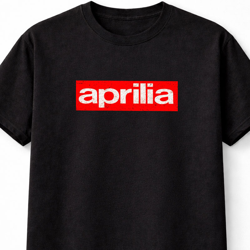 Aprilia Motorcycle Logo Graphic T-Shirt Italian Racing Brand Motorbike Fan Tee Minimal Streetwear Design Unisex Shirt for Adults & Kids