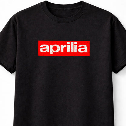 Aprilia Motorcycle Logo Graphic T-Shirt Italian Racing Brand Motorbike Fan Tee Minimal Streetwear Design Unisex Shirt for Adults & Kids