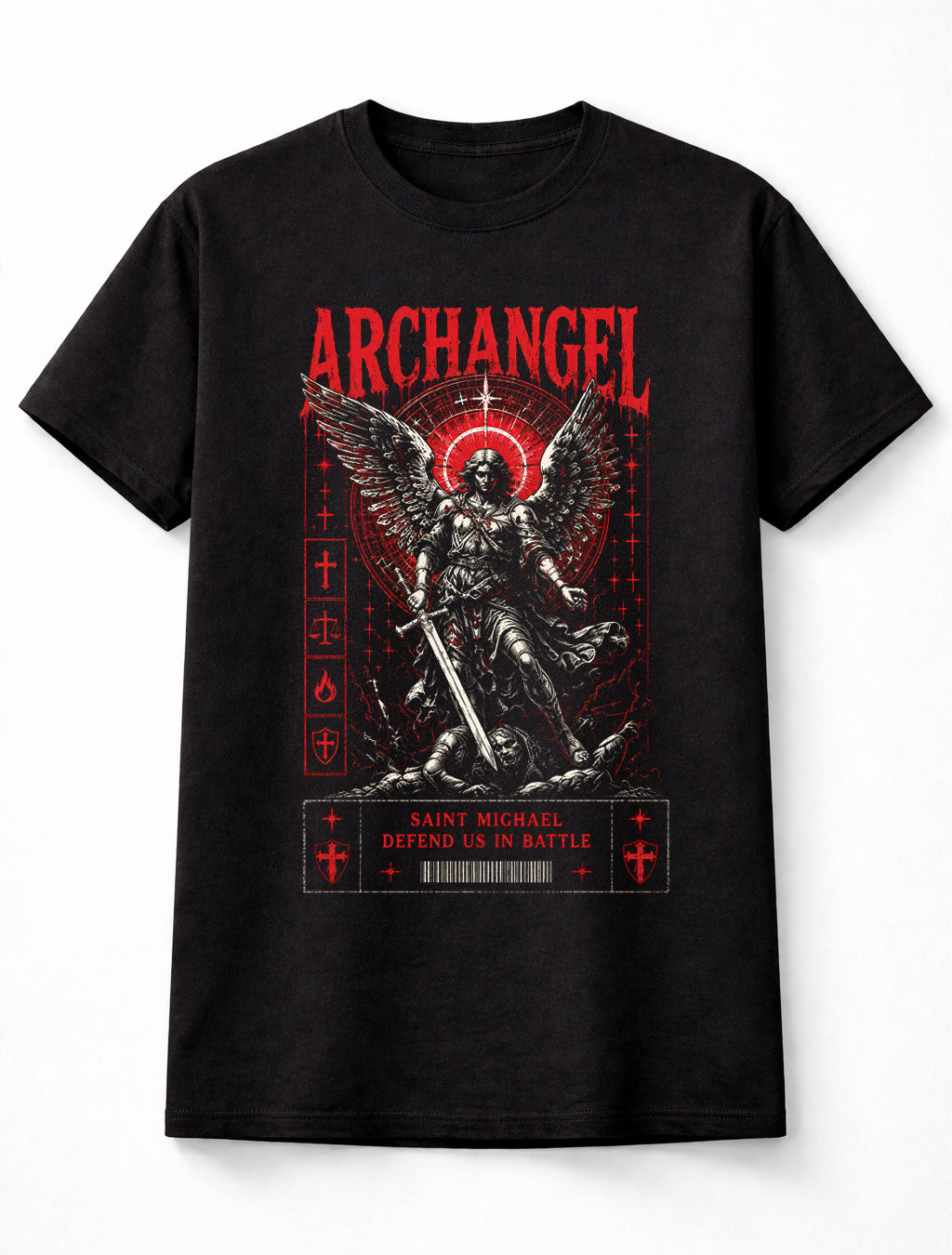 Archangel Saint Michael Defend Us In Battle Graphic Unisex T-Shirt