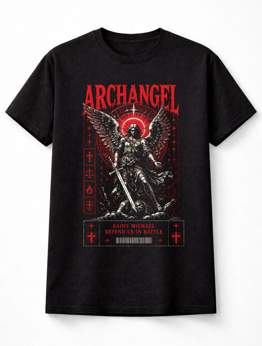 Archangel Saint Michael Defend Us In Battle Graphic Unisex T-Shirt