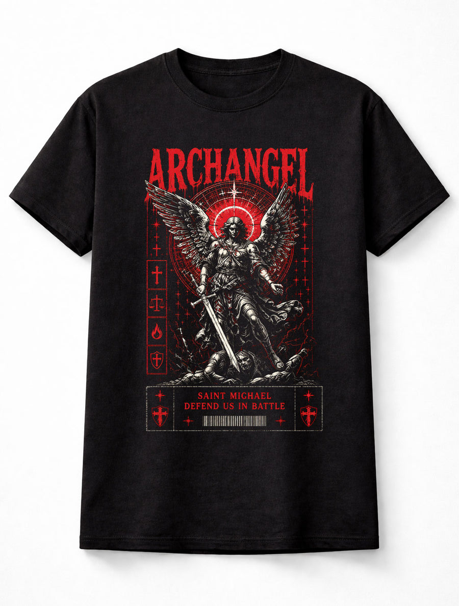 Archangel Saint Michael Defend Us In Battle Graphic Unisex T-Shirt