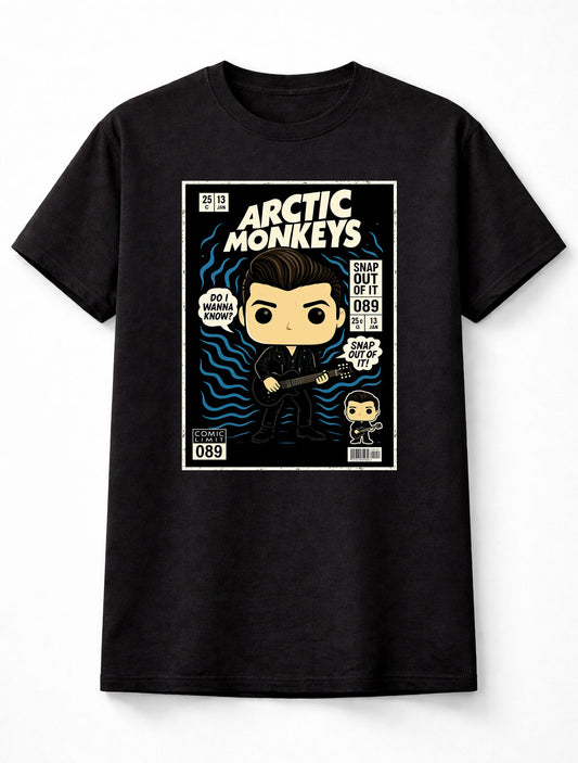 Arctic Monkeys T-Shirt Indie Rock Do I Wanna Know Unisex Black Graphic Tee