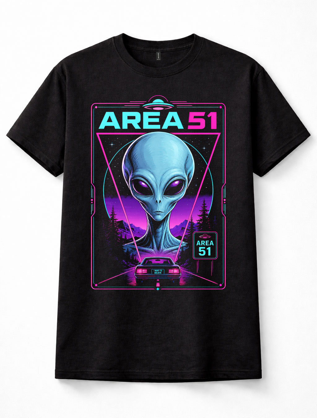 Area 51 Alien UFO Extraterrestrial Roswell Sci-Fi Graphic Unisex T-Shirt