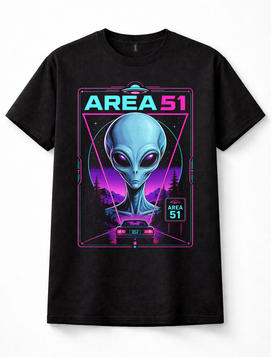 Area 51 Alien UFO Extraterrestrial Roswell Sci-Fi Graphic Unisex T-Shirt