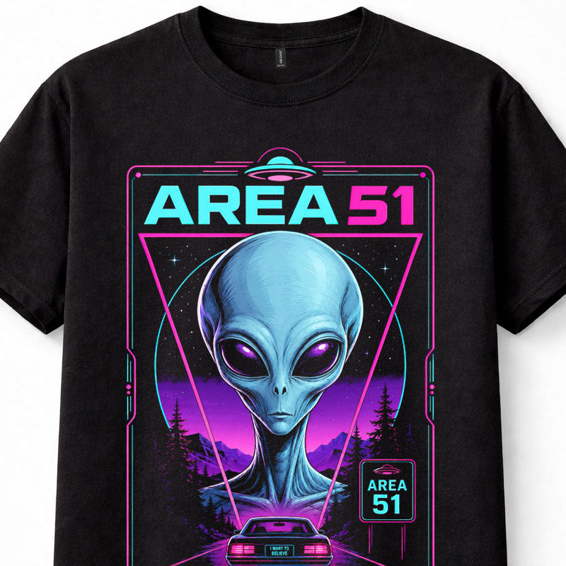Area 51 Alien UFO Extraterrestrial Roswell Sci-Fi Graphic Unisex T-Shirt